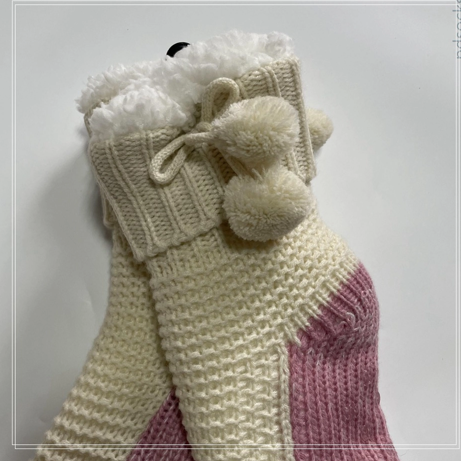 Wholesale Knitted Slipper Home Socks Cosy Double Layer Thick Warm Sock 