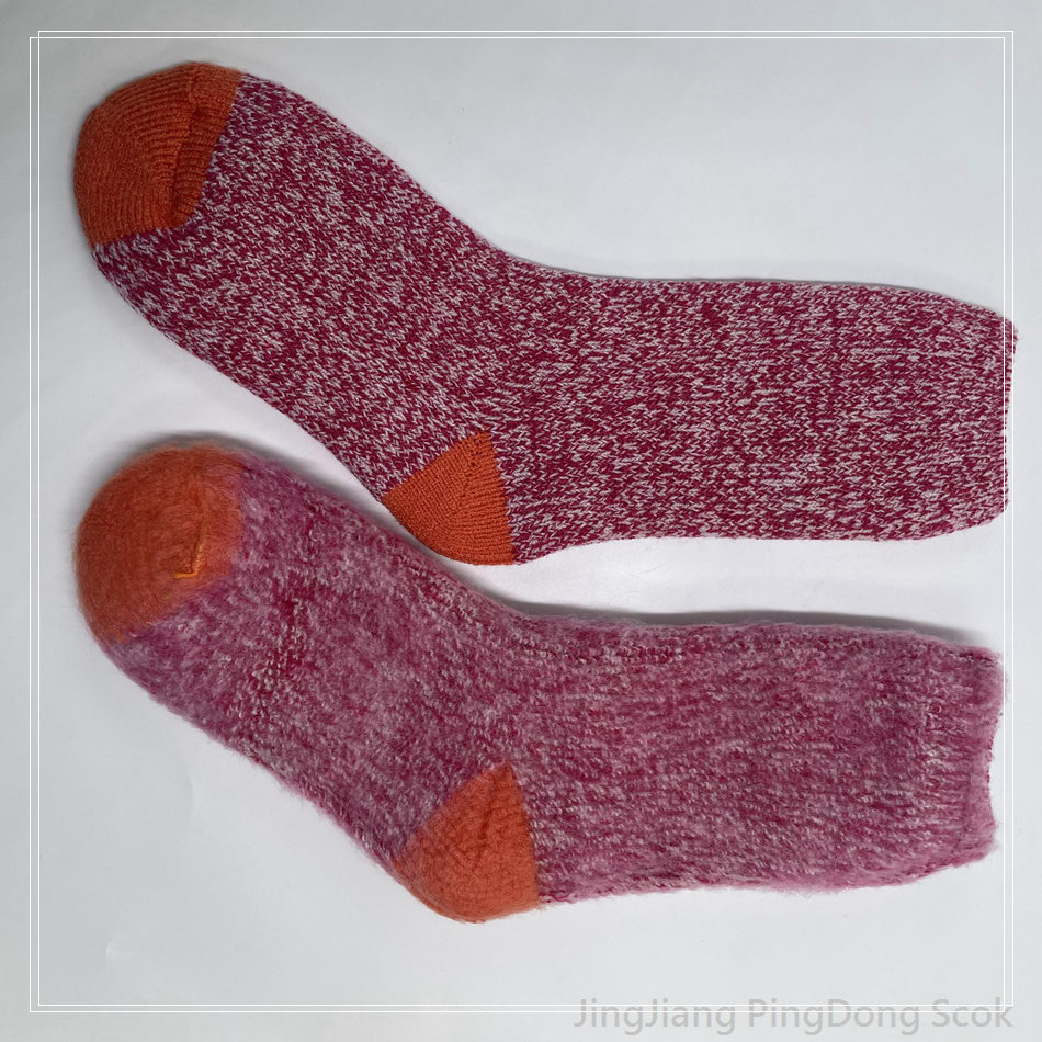 Wholesale fleece - lined socks warm and comfortable cosy sock fancy yarn knitted socks 