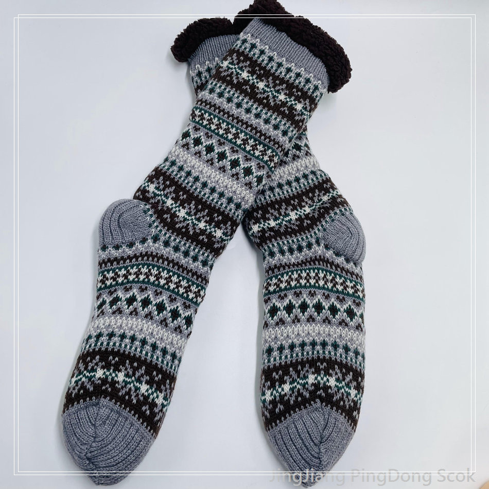 Wholesale Cotton fleece non - slip floor socks home sock cotton fleece socks 