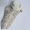 Wholesale cabled knitted double layer cotton fleece Sherpa socks adult indoor sock 