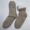 Wholesale super soft cotton lining sherpa socks non-slip home sock double layer sock 