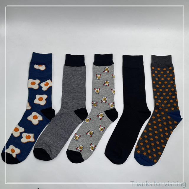 Cutomized Mens 5pairs Cotton Socks Breathable Fashion cotton Socks