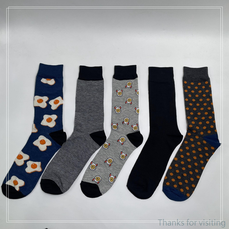 Cutomized Mens 5pairs Cotton Socks Breathable Fashion cotton Socks