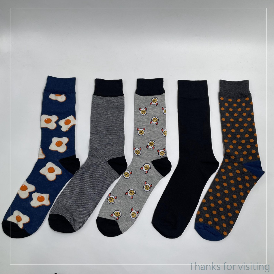 Cutomized Mens 5pairs Cotton Socks Breathable Fashion cotton Socks