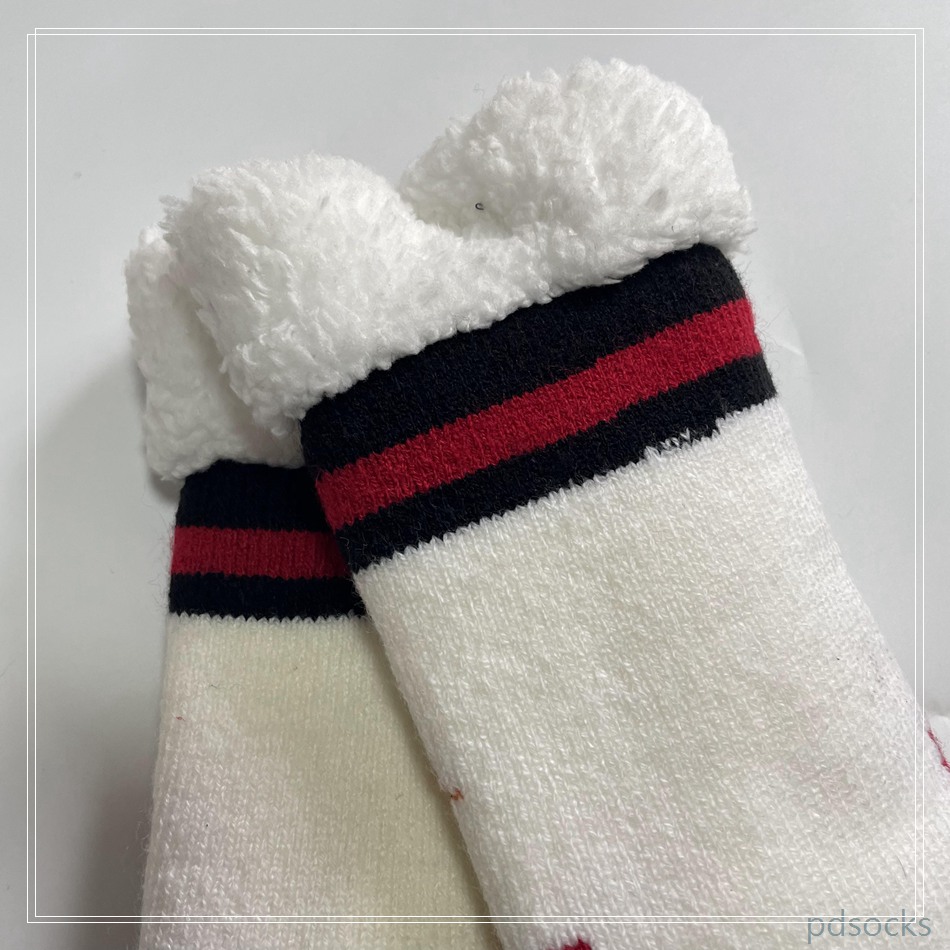 Wholesale thick fleece cosy knitted home socks snowman Cosy Double Layer Floor Socks Hot sale 