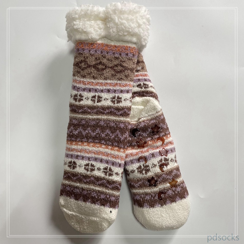 Wholesale Sherpa Socks thick fleece cosy home socks Cosy Double Layer Floor Socks Home Socks Hot sale
