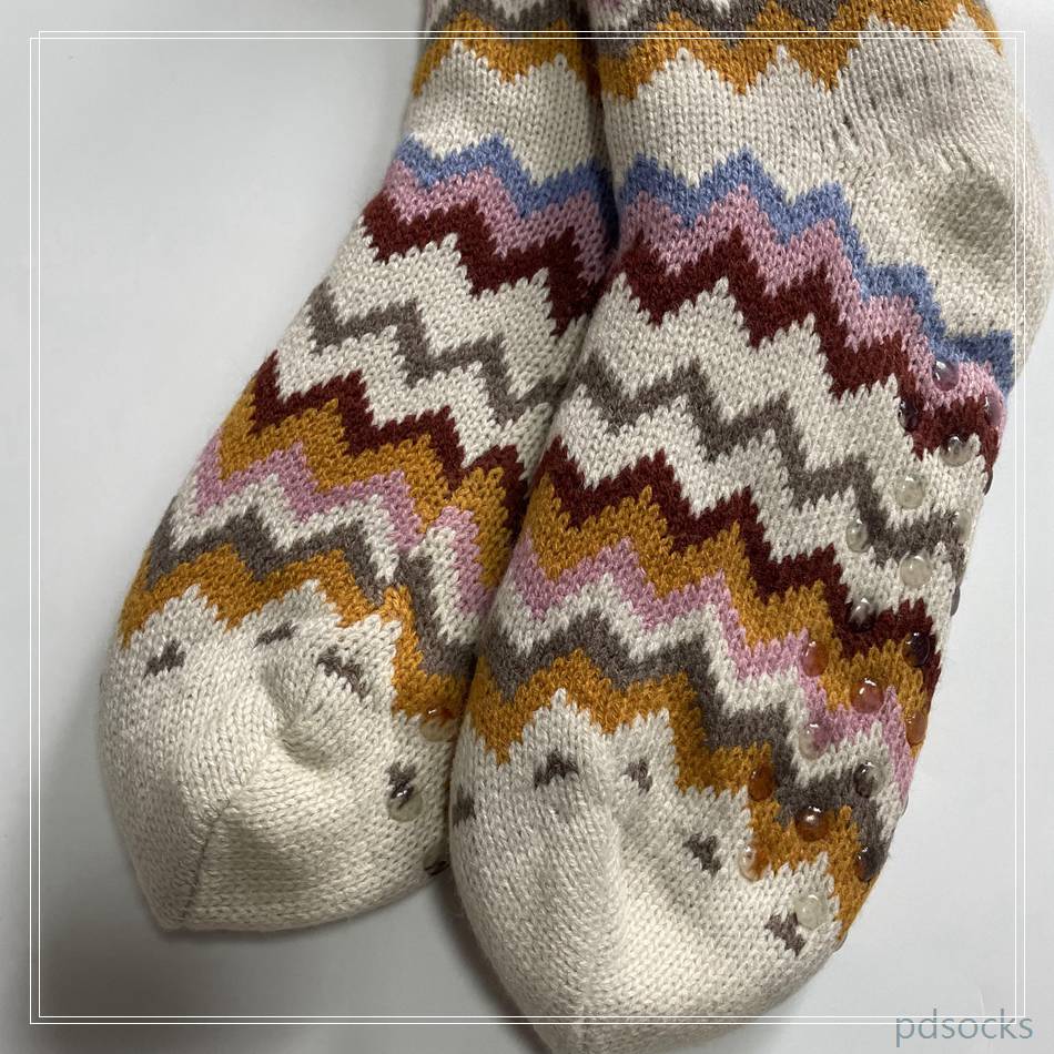 Wholesale fleece slipper socks knitted home socks snowman Cosy Double Layer Floor Socks