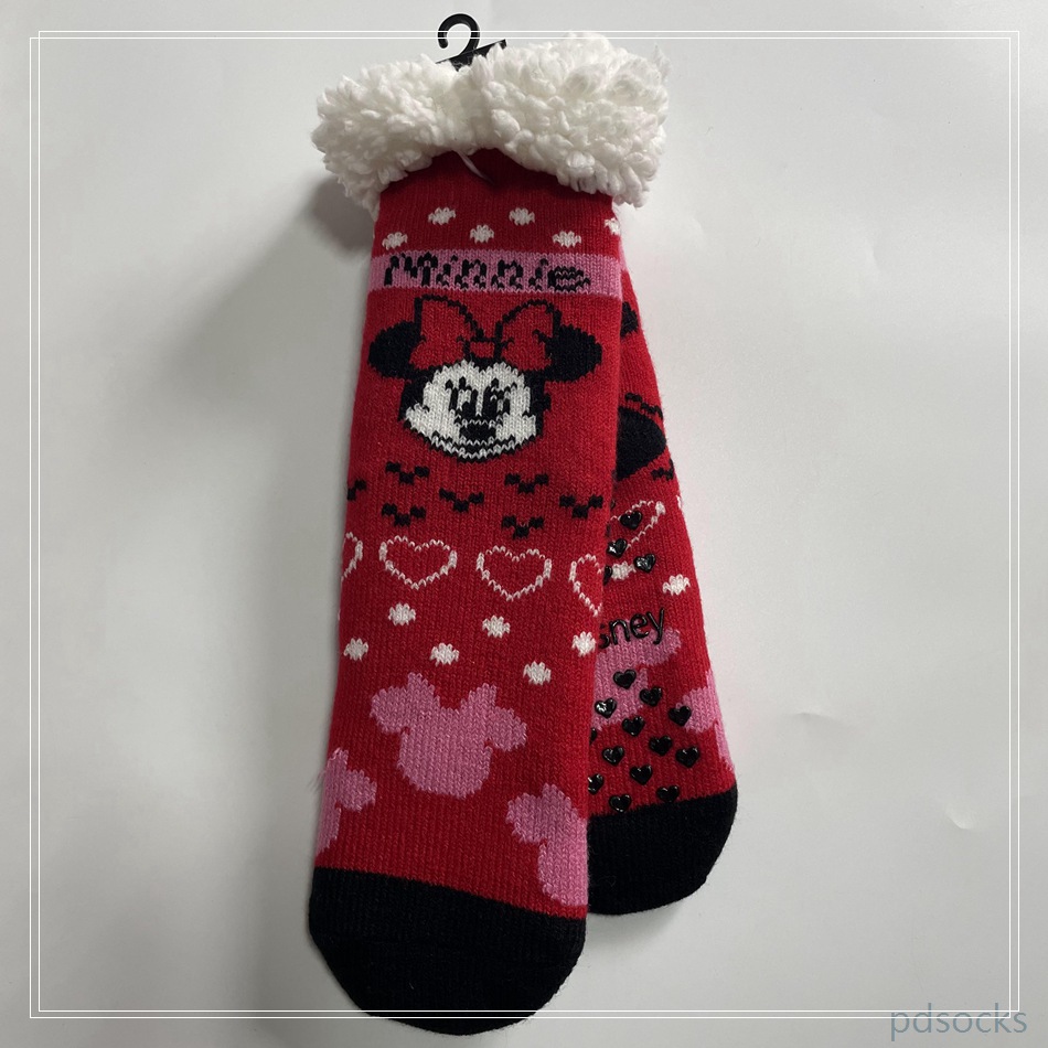 Wholesale cosy slipper socks knitted home socks snowman Cosy Double Layer Floor Socks Hot sale 