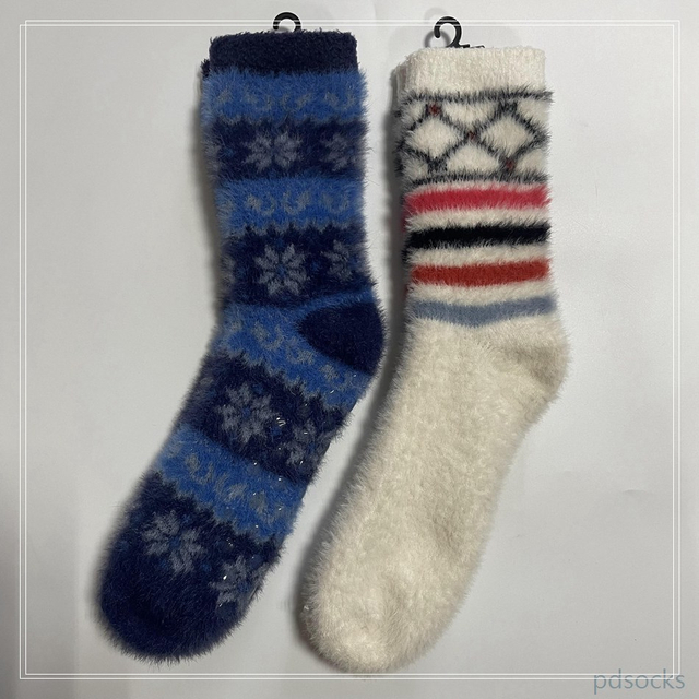 Custom and wholesale super soft fleece cosy socks fashion home sock 