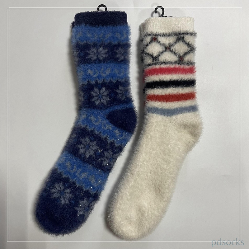 Custom and wholesale super soft fleece cosy socks fashion home sock 