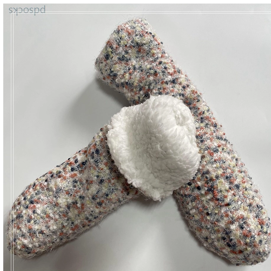 Wholesale kinckebocker yarn Sherpa Socks Double Layer Home Socks Non-slip Winter Floor Socks 