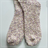 Wholesale popcorn long feather yarn knittede cosy socks warm home socks women socks 