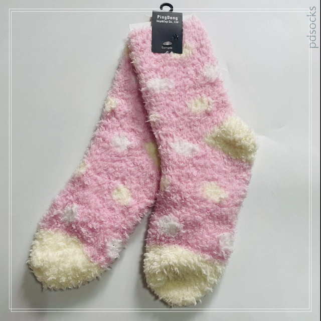 Wholesale kids non-slip super soft microfiber cosy socks 