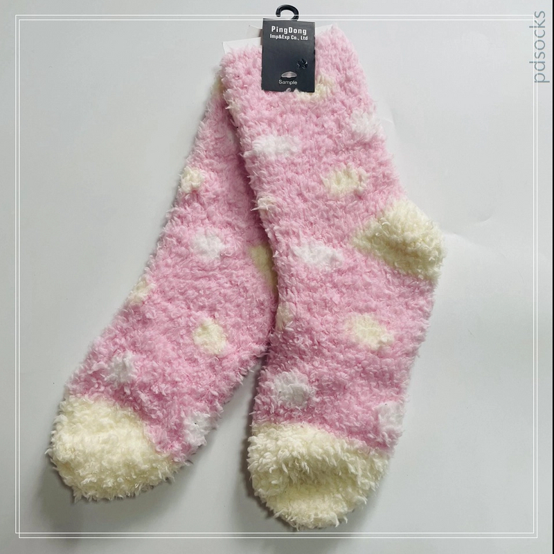 Wholesale kids non-slip super soft microfiber cosy socks 