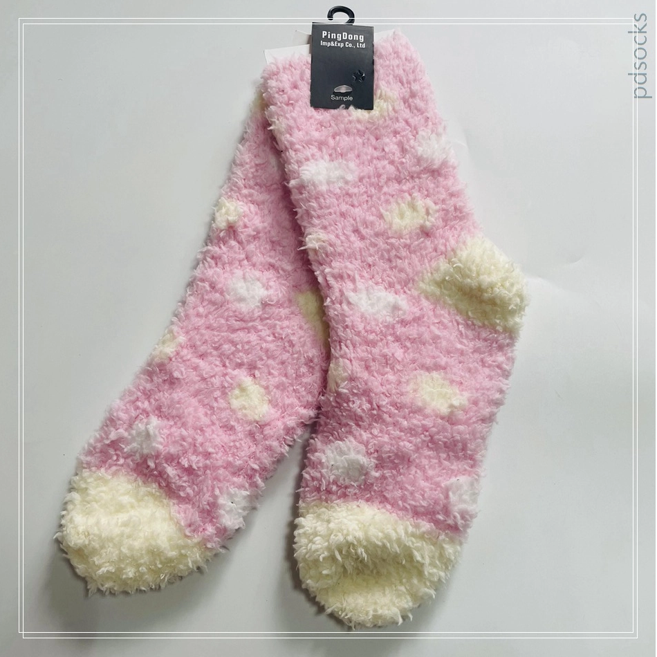 Wholesale kids non-slip super soft microfiber cosy socks 