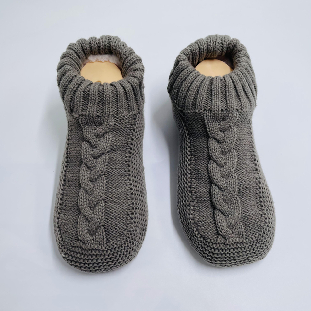 Wholesale home shoes Customized Slipper Sock Thermal Non-slip Floor Socks Knitted Shoes Hot Sale 