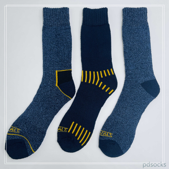 Cutomized Mens recycled cotton socks work sock 3PK 