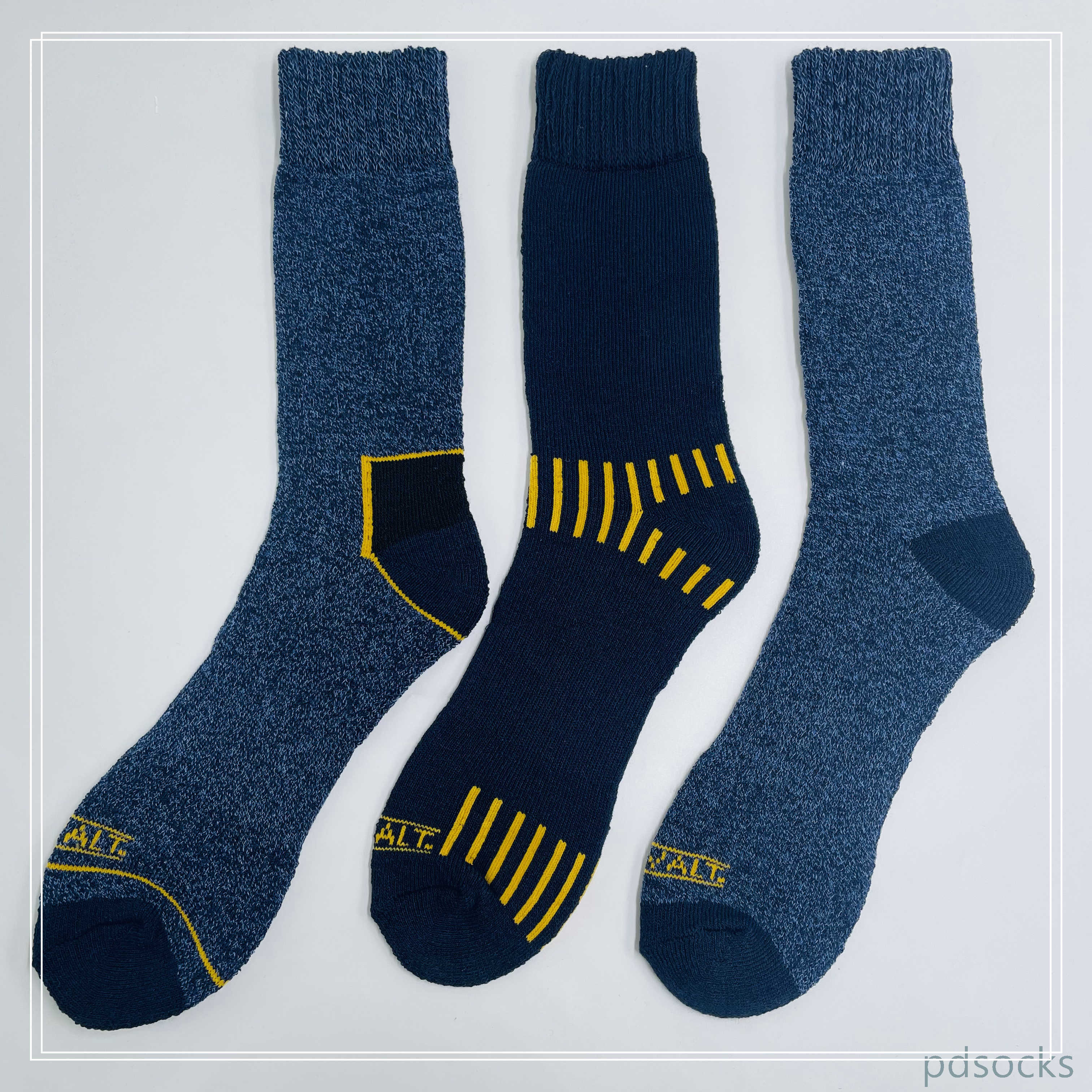Cutomized Mens recycled cotton socks work sock 3PK 