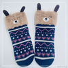 Wholesale bear  thick cotton lining slipper socks Series with fringe 3D cartoon 
