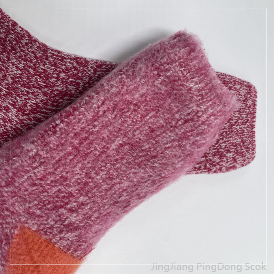 Wholesale fleece - lined socks warm and comfortable cosy sock fancy yarn knitted socks 