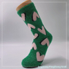 Wholesale hot sale long feather yarn cosy sock heart design home sock fashion women