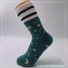 Wholesale hot salefeather yarn cosy sock moon and star design home sock fashion women kids socks 