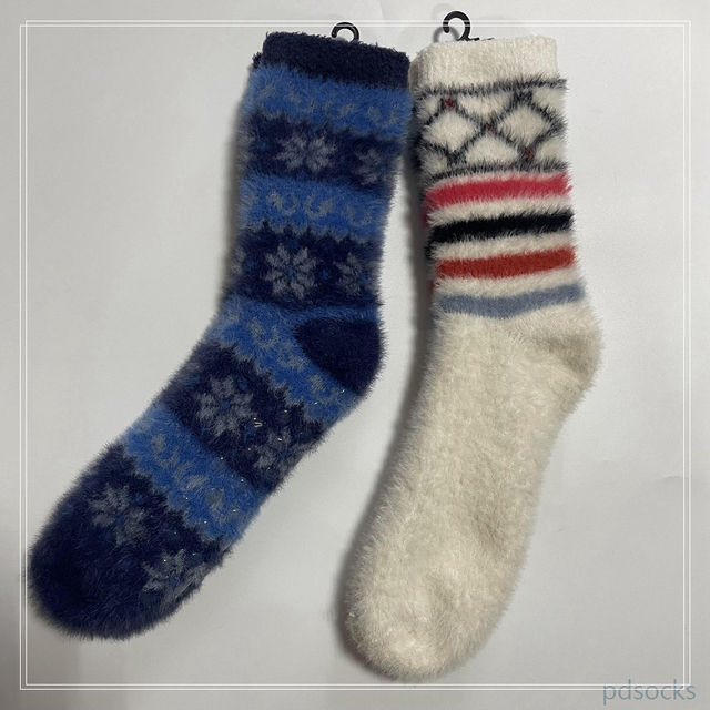 Custom and wholesale super soft fleece cosy socks fashion home sock 