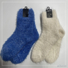 Custom and wholesale long feather yarn knitted women socksfleece cosy sock 