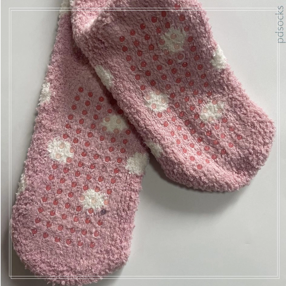Wholesale kids non-slip cosy socks home sock cosy sock pink dots cosy sock 