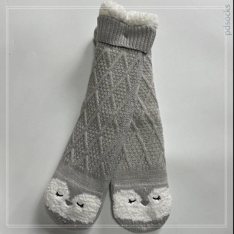 Wholesale lurex yarn knitted home socks Cosy Double Layer Floor Socks slipper sock 