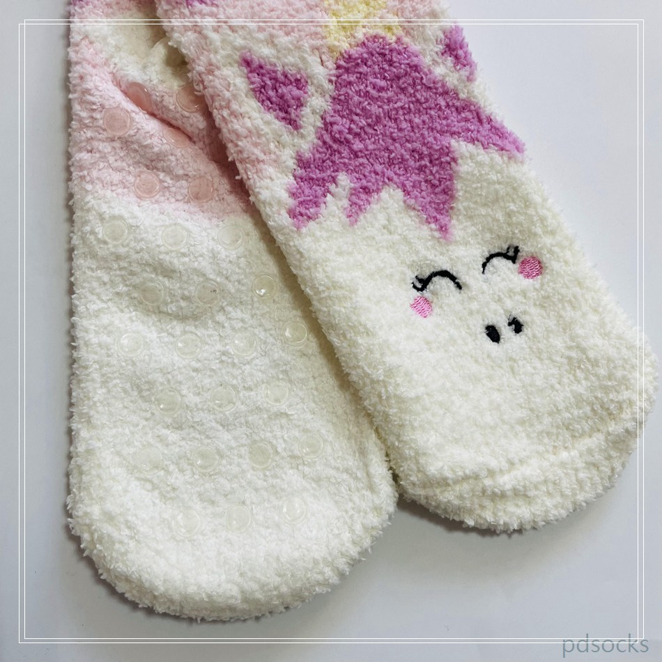 Wholesale super soft microfiber girl cosy socks women sock girl sock home socks floor sock 