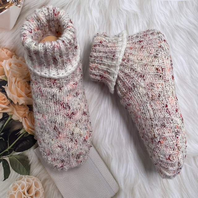 Wholesale home shoes boots Slipper Sock Thermal Non-slip Floor Socks Knitted Shoes