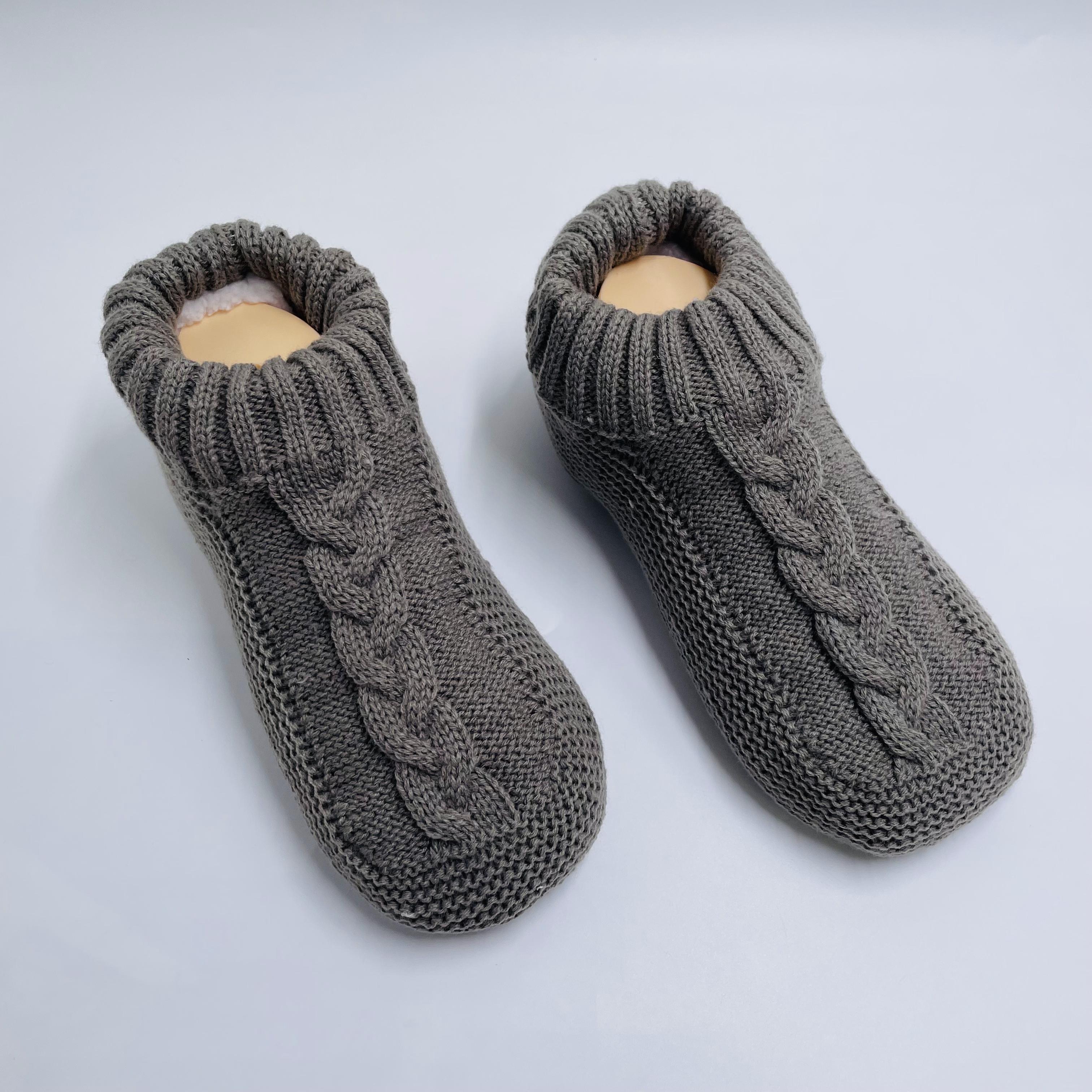 Wholesale home shoes Customized Slipper Sock Thermal Non-slip Floor Socks Knitted Shoes Hot Sale 