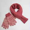 Wholesale 10% cashmere blend accessory set including gloves scarf and hat
