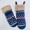 Wholesale bear  thick cotton lining slipper socks Series with fringe 3D cartoon 