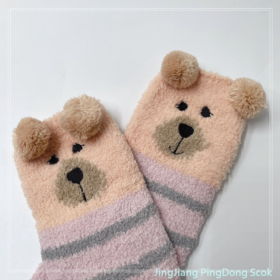 Wholesale half-pile cartoon-shaped women's socks and cute home socks