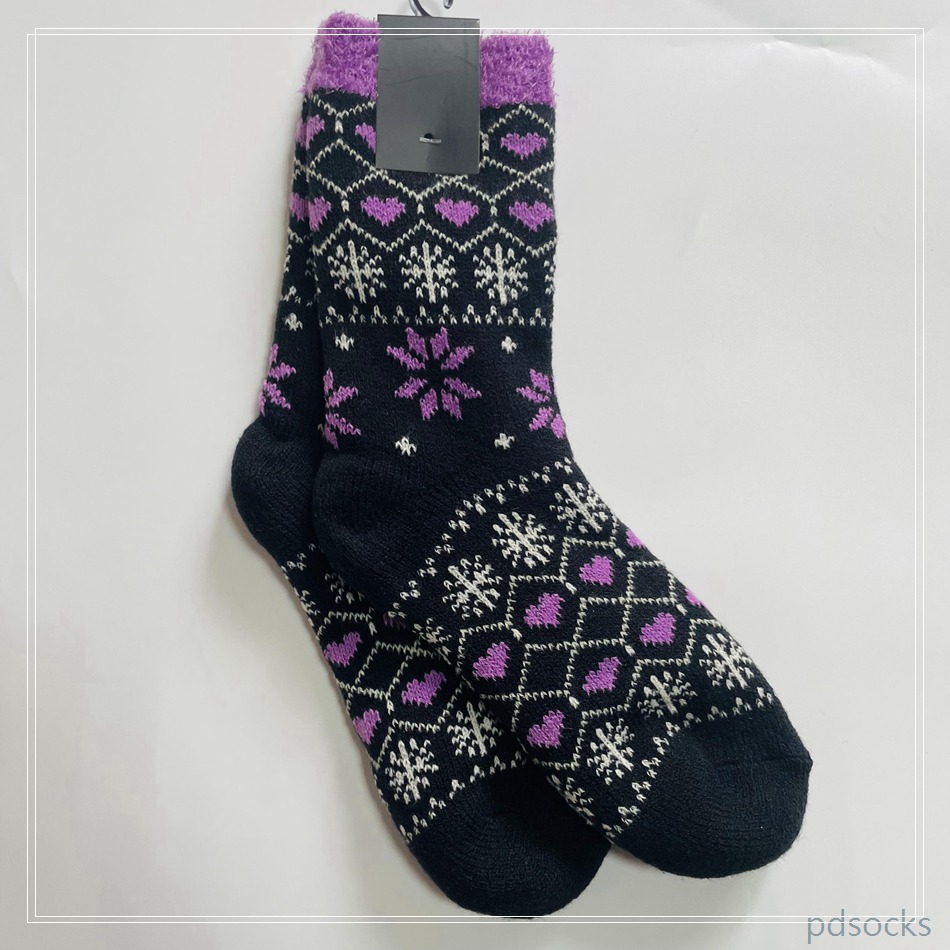 Wholesale double layer knitted home socks accept customized 