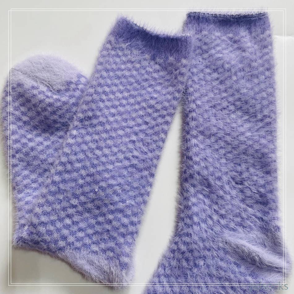 Wholesale Imitated mink cashmere knitted fashion socks soft and warm 