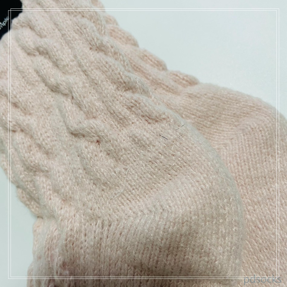 Wholesale and custom super soft cable knitted sock double layer women sock 