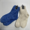Custom and wholesale long feather yarn knitted women socksfleece cosy sock 