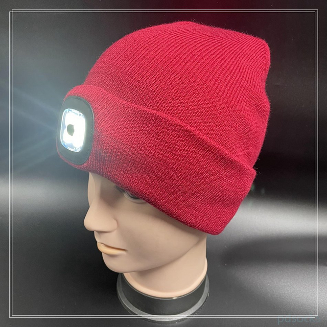 New warm ski cap with lights accept custom 