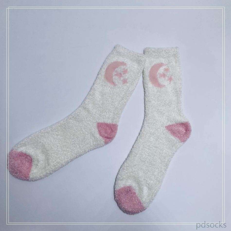 Women star Fluffy Socks Feather Yarn Cosy Sock Home Sock