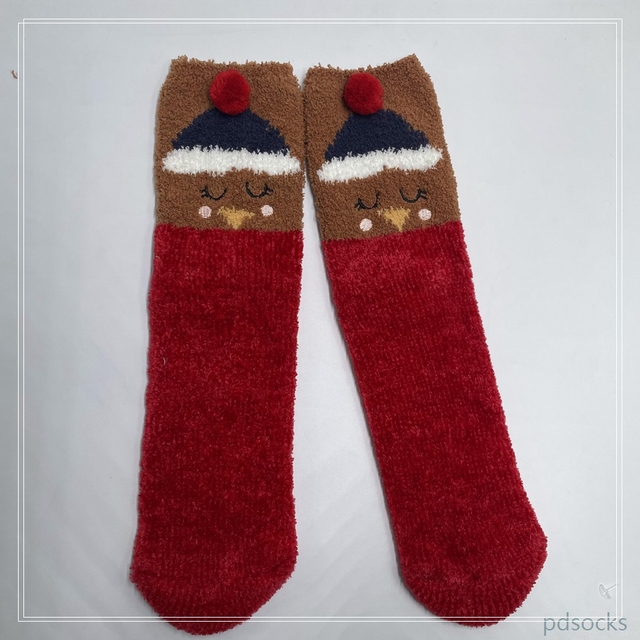Wholesale super soft microfiber yarn and chenille Cosy Socks Home Socks fuzzy sock cozy sleep socks