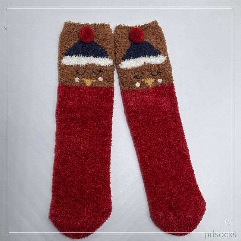 Wholesale super soft microfiber yarn and chenille Cosy Socks Home Socks fuzzy sock cozy sleep socks