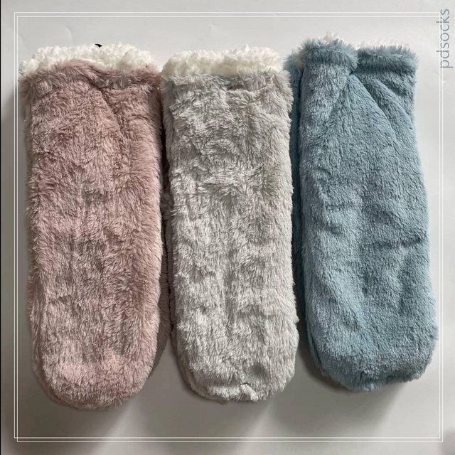 Wholesale hot sale fleece knitted Sherpa sock kids home sock sleep knitted warm sock non-slipper floor socks