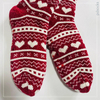 Wholesale chenille yarn socks knitted home socks snowman Cosy Double Layer Floor Socks