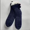 Wholesale Knitted Slipper Home Socks Cosy Double Layer Thick Warm Sock blue 