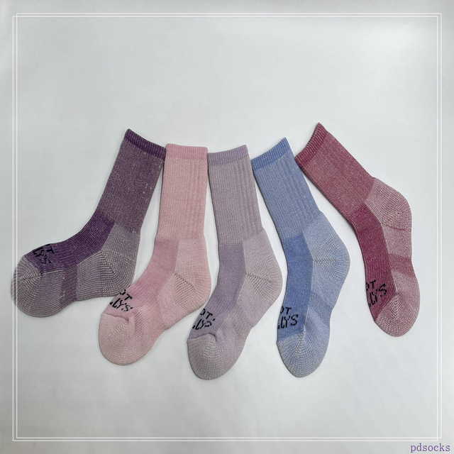 Hot Sale High Quality Reverse Knitted Sock Kids Purple Wool Socks Factory Purple 