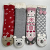 Wholesale sherpa thick cotton lining slipper socks 3D cartoon series