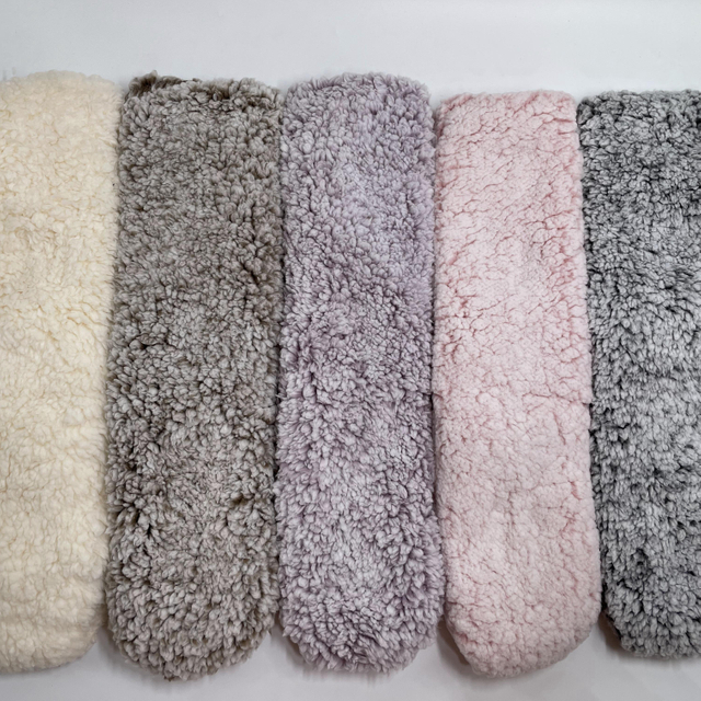 Wholesale colored cotton lining series sherpa thick cotton lining slipper socks